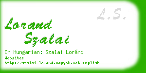 lorand szalai business card